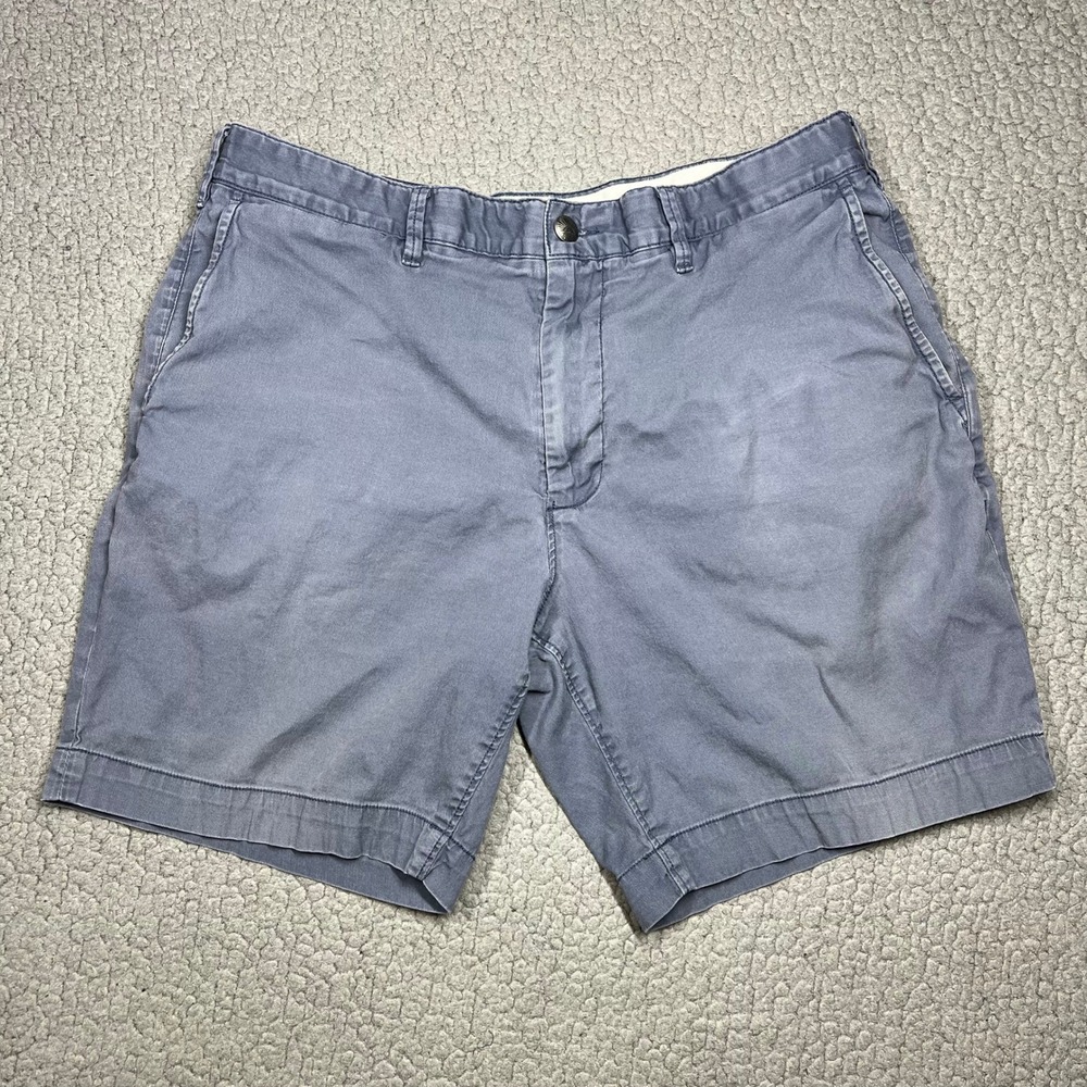 Faherty Chino Shorts Men 33 Organic Cotton Tencel Stretch Blue Casual Summer